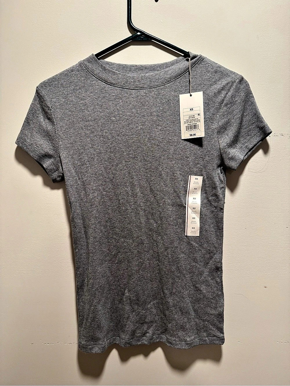 a new day Short Sleeve Tee Gray XS NWT